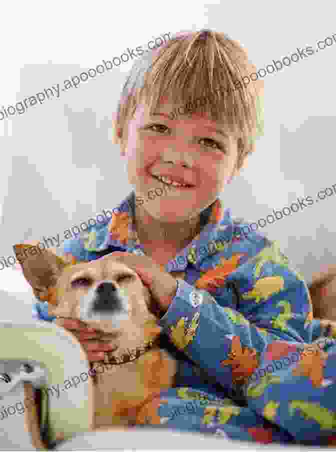 A Boy And His Dog Cuddle Together On A Couch, Reading A Book. The Brown Dog Chronicles Michael Clay Thompson