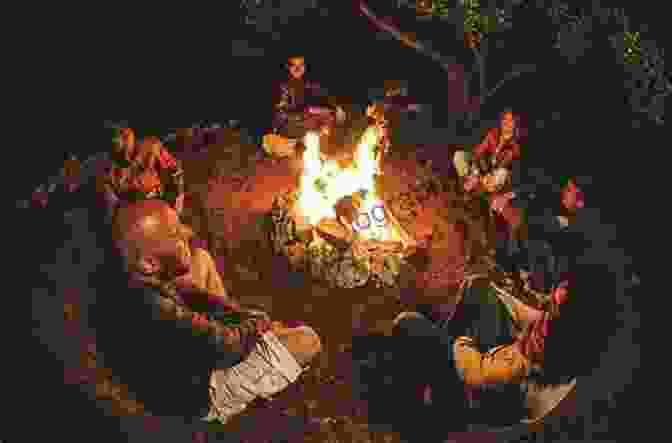 A Group Of People Sit Around A Campfire, Engrossed In A Storyteller's Tale. I Write Therefore I Am: Exposed