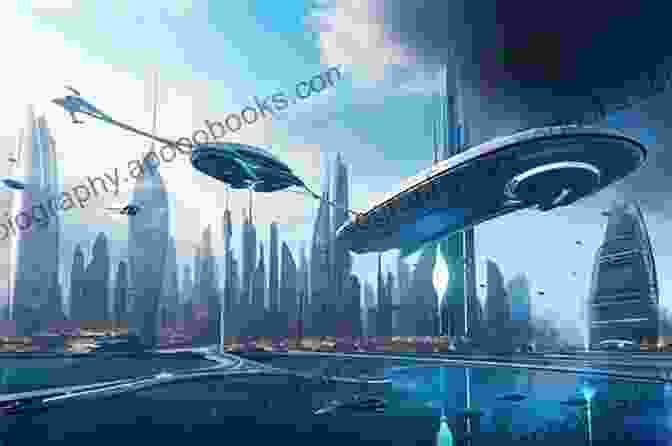 A Traveler Gazing At A Futuristic City Skyline, Adorned With Sleek Designs, Flying Vehicles, And Vibrant Lights. The Time Chronicles: Three Time Travel Adventures