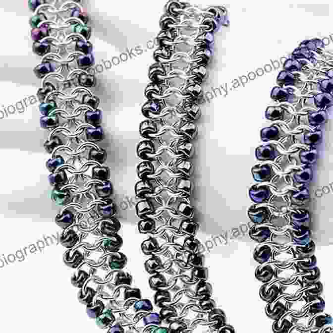 An Elegant Chain Maille Necklace Crafted Using Techniques From Tutorial T114 Elven Chain Maille Bracelet: Chain Maille Jewelry Making Tutorial T114