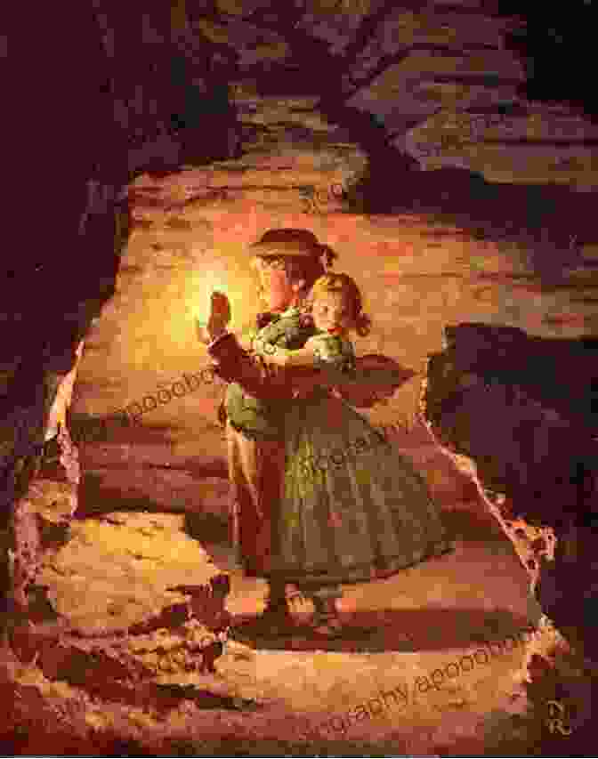 An Original Illustration Of Tom Sawyer And Becky Thatcher In A Cave Roughing It (Annotated): By Mark Twain With Original Illustrations