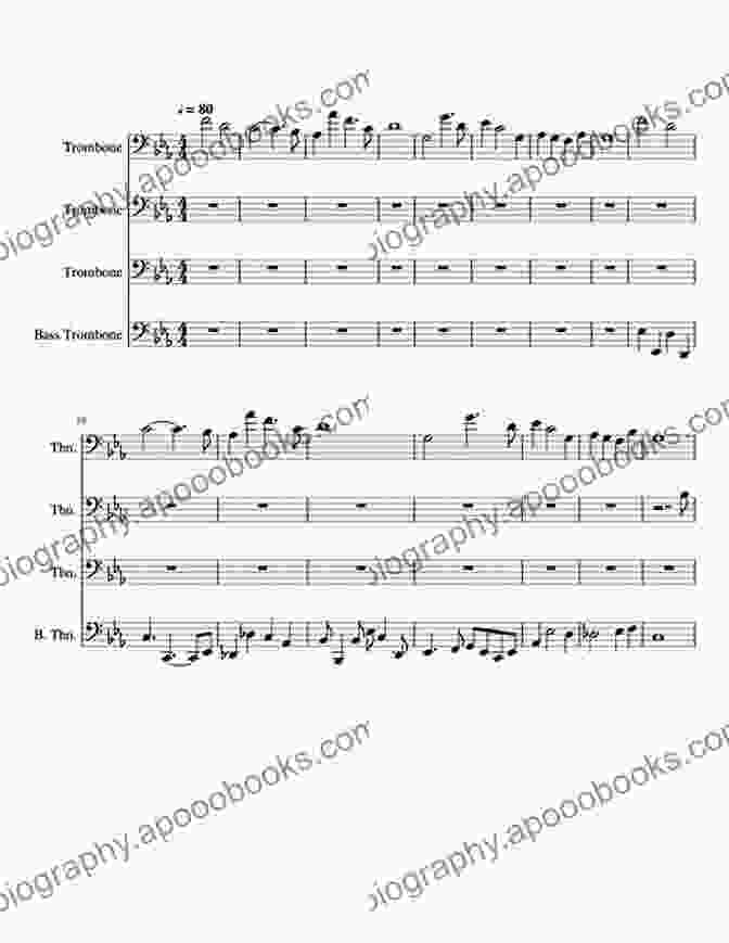 Bluin The Blues Trombone Quartet Score Parts Music Sheet Bluin The Blues Trombone Quartet Score Parts