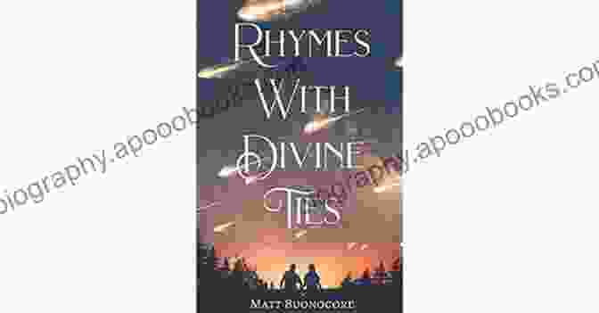 Book Cover Of 'Rhymes With Divine Ties' Featuring An Ethereal Cityscape And A Celestial Figure. Rhymes With Divine Ties: Self Help Poetry Spiritual Affirmations With Rhymes Of The Divine Kind