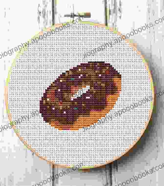 Chocolate Frosted Donut Cross Stitch Pattern Cross Stitch Patterns Donut Small Easy For Beginners + Basic Tutorial How To Hand Embroidery Design Edition (Cross Stitch Patterns For Beginners)