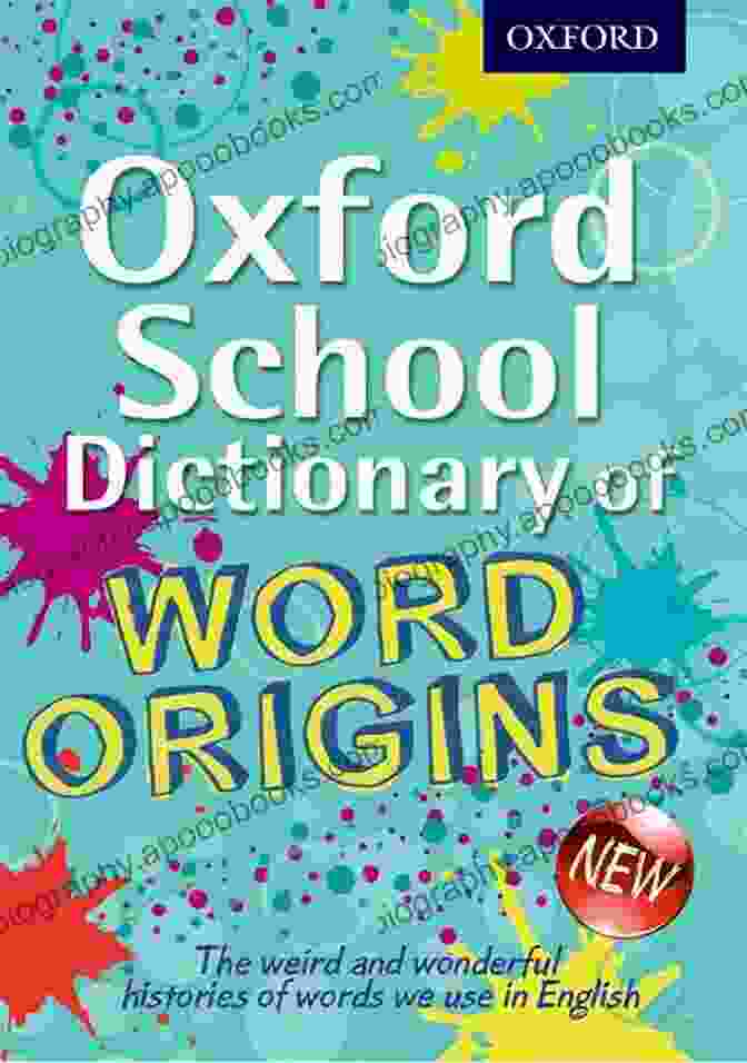 Cover Of Dictionary Of Word Origins By Bunmi Laditan, Featuring A Vintage Dictionary With A Magnifying Glass And The Title In Bold Letters Dictionary Of Word Origins Bunmi Laditan