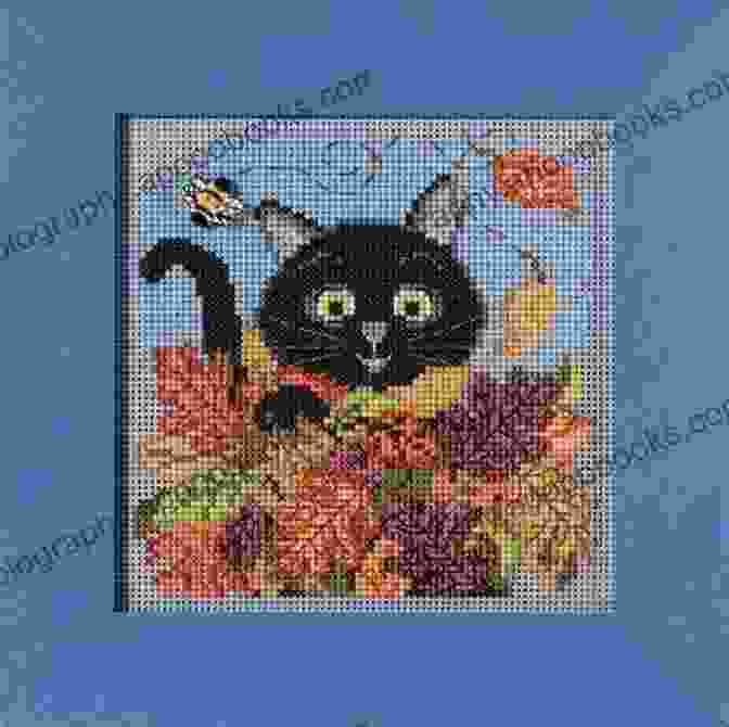 Cross Stitch Pattern Of A Playful Cat Chasing A Butterfly Cross Stitch Patterns Cat Meow Animals Modern For Adults + Basic Tutorial How To Hand Embroidery Design Edition (Cross Stitch Patterns With Flowers And Nature)