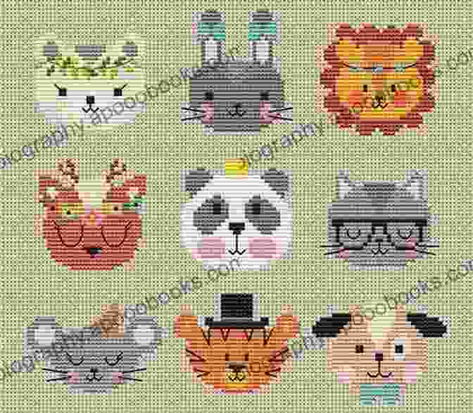 Cross Stitch Patterns Featuring Animal Designs Farbstudie Quadrate Cross Stitch Pattern Kandinsky: Regular And Large Print Cross Stitch Pattern