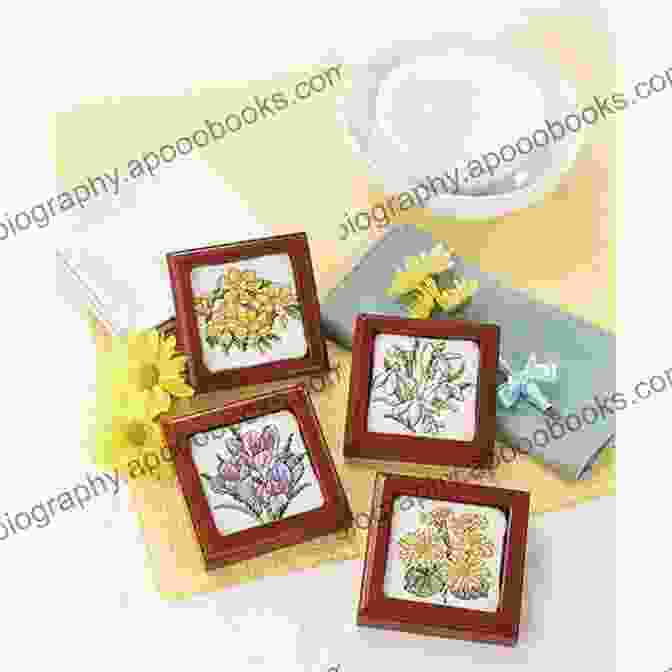 Cross Stitch Project Featuring A Decorative Coaster Farbstudie Quadrate Cross Stitch Pattern Kandinsky: Regular And Large Print Cross Stitch Pattern