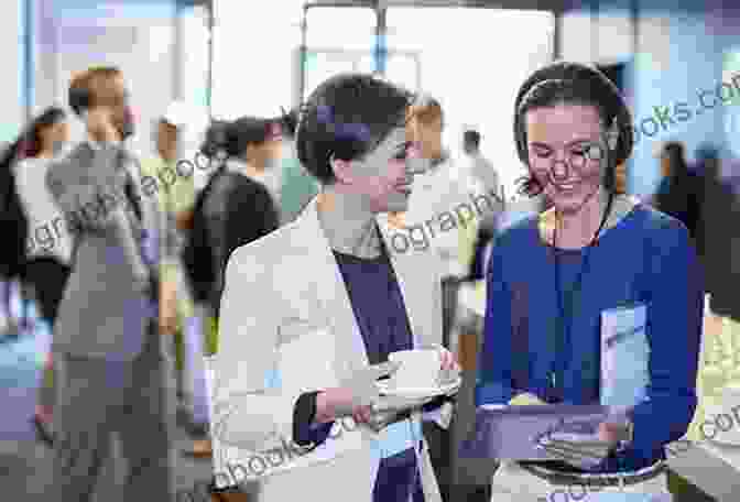 Image Of A Young Woman Networking At A Conference STEM TEXTBOOK FOR SCHOOLS : A Step By Step Guide (Ages 6 19)