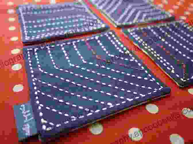 Sashiko Coaster With Geometric Pattern Sashiko: Step By Step Guide To Sashiko Stitching For Beginners