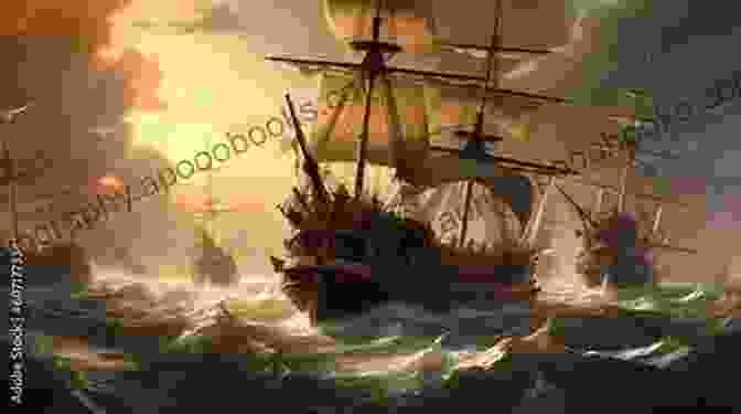 The HMS Surprise Engaged In A Fierce Naval Battle, Cannons Blazing And Sails Billowing In The Wind. The Complete Midshipman Bolitho (The Bolitho Novels 1)