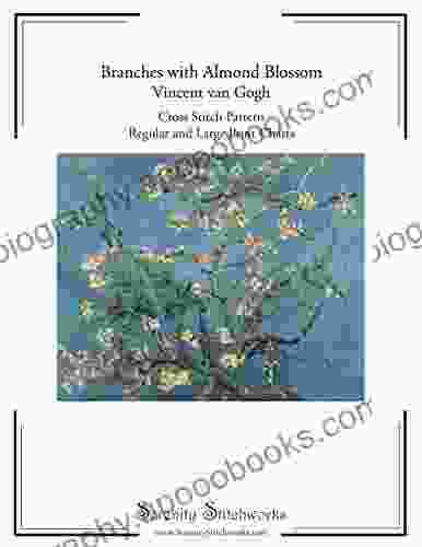 Branches With Almond Blossom Cross Stitch Pattern Vincent Van Gogh: Regular And Large Print Cross Stitch Chart