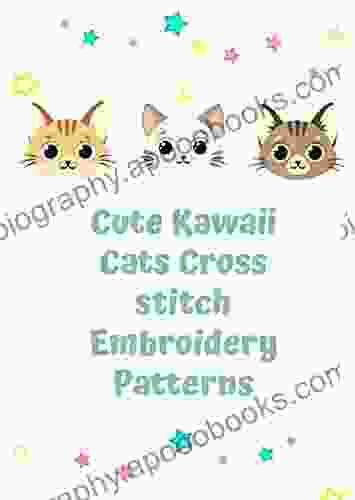 Cute Kawaii cats Cross stitch embroidery designs